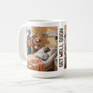 Zieke fantasie wezens in het ziekenhuis + Bezoeker Koffiemok