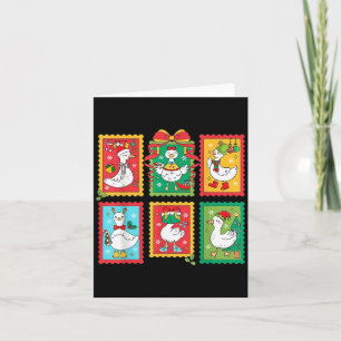 Zieke Gans Kerstman Kerst Stempel Merry Goo Kaart