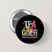 Zieke juf kleuters eerste schooldag ronde button 5,7 cm (Voorkant /achterkant)