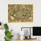 Zieke Kamer, door Brian Benson Poster (Thuiskantoor)