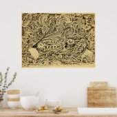 Zieke Kamer, door Brian Benson Poster (Keuken)