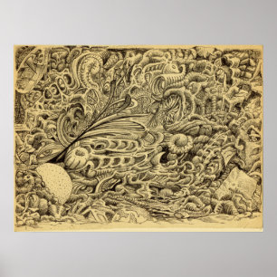 Zieke Kamer, door Brian Benson Poster