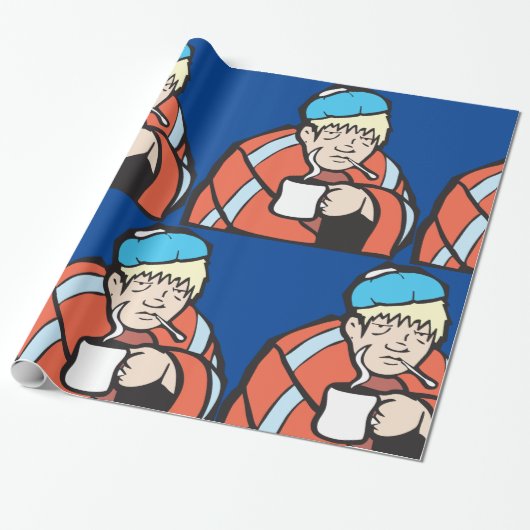 Zieke Man Cadeaupapier (Uitgerold)