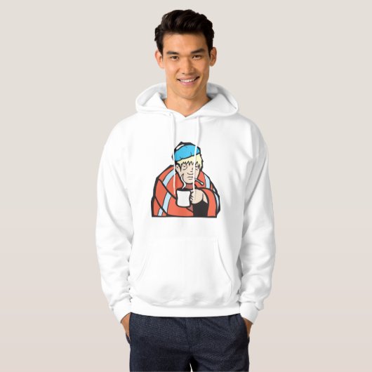 Zieke Man Hoodie (Voorkant volledig)