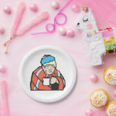 Zieke Man Papieren Bordje (Feest)