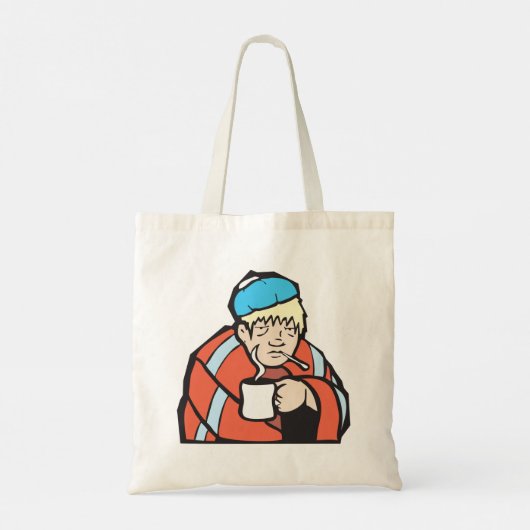 Zieke Man Tote Bag (Achterkant)