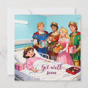 Zieke prinses in het ziekenhuis met bezoek 1