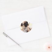 Zieke pug met thermometer stickers (Envelop)