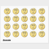 Zieke Retro Emoji Ronde Sticker (Vel)