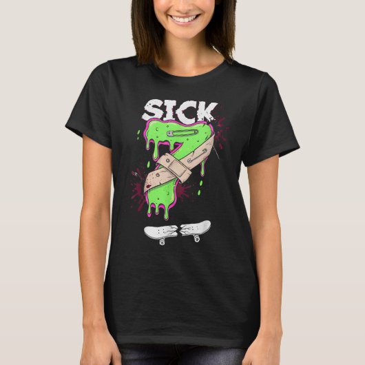 Zieke Seven Meme T-shirt Leuke Woordspeling Drip (Voorkant)