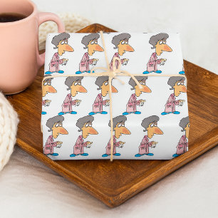 Zieke vrouw cadeaupapier