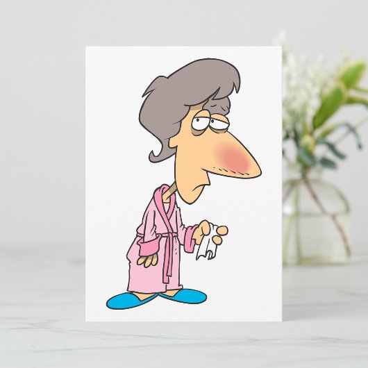 Zieke vrouw kaart