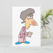 Zieke vrouw kaart (Staand voorkant)