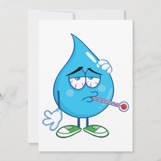 Zieke waterdruppeluitvindingen kaart (Voorkant)