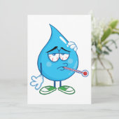 Zieke waterdruppeluitvindingen kaart (Staand voorkant)