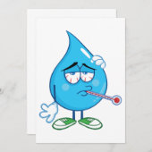 Zieke waterdruppeluitvindingen kaart (Voorkant / Achterkant)