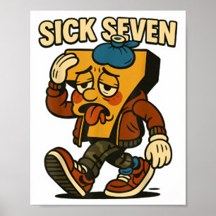 Zieke Zeven 67 Halloween Kostuum Grappige Zes Zeve Poster