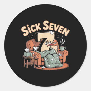 Zieke Zeven 67 Halloween Zes Zeven Kostuum Pret Wo Ronde Sticker