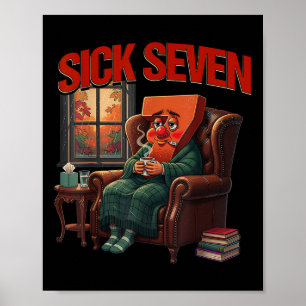 Zieke Zeven 67 Meme Halloween Kostuum Grappig Cozy Poster