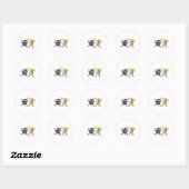 Zieke Zeven Grappige 67 Zes Zeven Meme Pun Gen Alp Ronde Sticker (Vel)