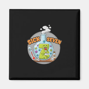 Zieke Zeven Grappige Meme 67 Zes Zeven Woordspelin Magneet