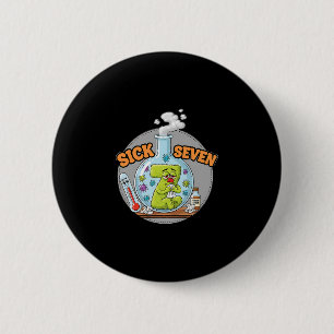 Zieke Zeven Grappige Meme 67 Zes Zeven Woordspelin Ronde Button 5,7 Cm