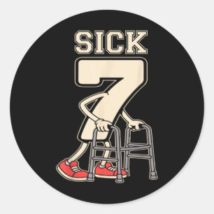 Zieke Zeven Meme 67 Grappige Zieke 7 Zeven Met Een Ronde Sticker