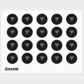 Zieke Zeven Meme Graffiti Drip Leuke Woordspeling Ronde Sticker (Vel)