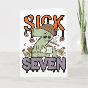 Zieke Zeven Meme T-shirt 67 Zes Zeven Grappige Woo Kaart
