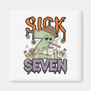 Zieke Zeven Meme T-shirt 67 Zes Zeven Grappige Woo Magneet