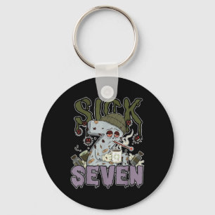 Zieke Zeven Meme T-shirt 67 Zes Zeven Grappige Woo Sleutelhanger