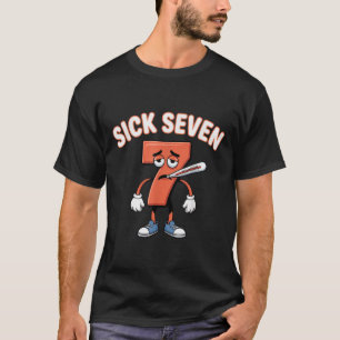 Zieke Zeven Meme T-shirt Zes Zeven Leuke Woordspel