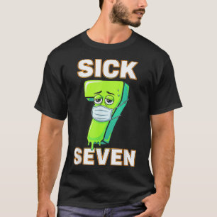 Zieke Zeven Meme T-shirt Zes Zeven Leuke Woordspel