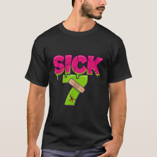 Zieke Zeven Meme T-shirt Zes Zeven Leuke Woordspel