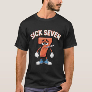 Zieke Zeven Meme T-shirt Zes Zeven Leuke Woordspel