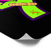 Zieke Zeven Meme T-shirt Zes Zeven Leuke Woordspel Poster (Hoek)
