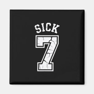 Zieke Zeven Meme T-shirt Zes Zeven Pret Magneet