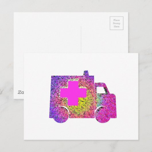 ziekenambulanceverpleegkundige emt arts briefkaart (Voorkant / Achterkant)