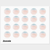 Ziekenband Blauw Zee Blanco Sjabloon Ronde Sticker (Vel)