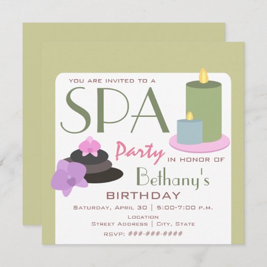 Ziekendag van de SPA - Kaarsen, Orchideeën en Sten Kaart (Voorkant / Achterkant)