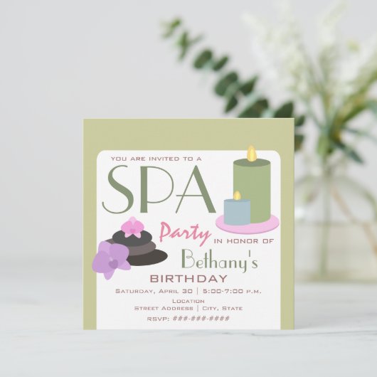 Ziekendag van de SPA - Kaarsen, Orchideeën en Sten Kaart (Staand voorkant)