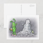 ziekendagsneeuwpop briefkaart (Voorkant / Achterkant)