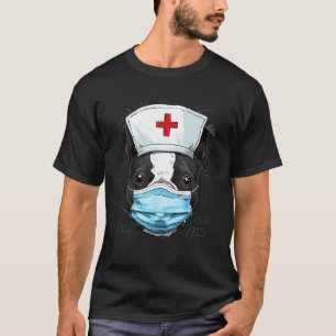Ziekenhuis Boston Terrier SEH Verpleegster RN LPN T-shirt