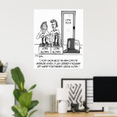 Ziekenhuis Cartoon 1830 Poster (Thuiskantoor)