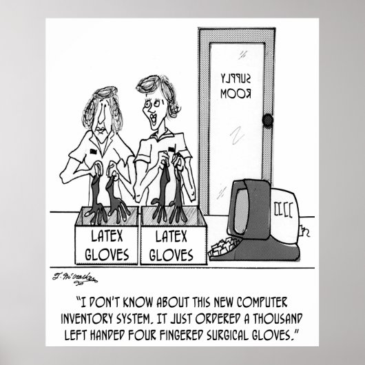 Ziekenhuis Cartoon 1830 Poster (Voorkant)