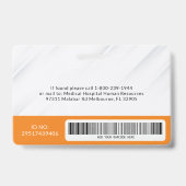 Ziekenhuis Foto ID-badge met Barcode Badge (Achterkant)