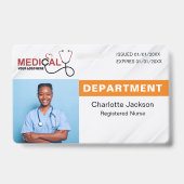 Ziekenhuis Foto ID-badge met Barcode Badge (Voorzijde)