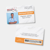 Ziekenhuis Foto ID-badge met Barcode Badge (Voor- en achterkant)