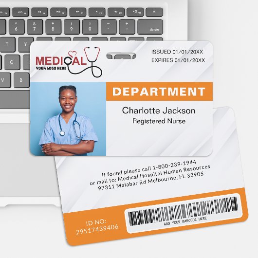 Ziekenhuis Foto ID-badge met Barcode Badge