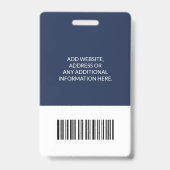 Ziekenhuis Kliniek Dokter Werknemer Bar Code ID Badge (Achterkant)